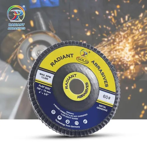100 X 16mm 60 Radiant Gold Abrasive Flap Disc