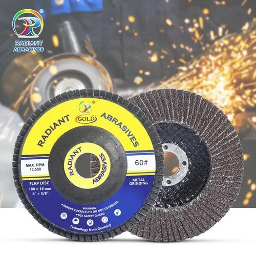 100 X 16mm 60 Radiant Gold Abrasive Flap Disc