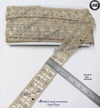 Moti ,stone Lace - Color: Golden