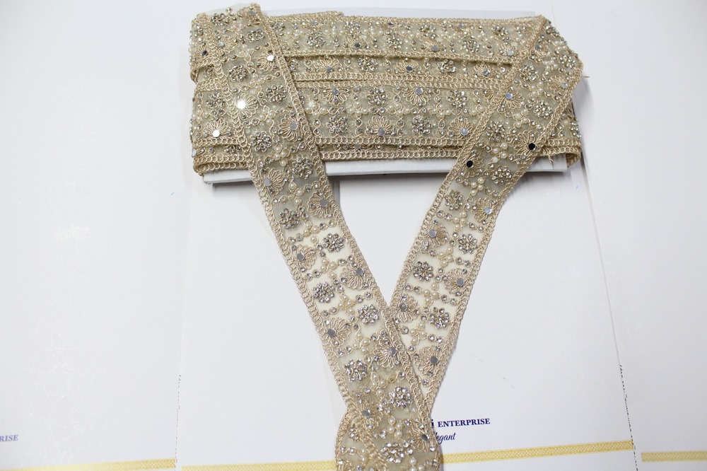 Moti ,Stone Lace - Color: Golden