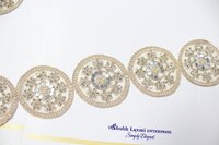handwork lace & mirror  &moti & stone