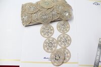 handwork lace & mirror  &moti & stone