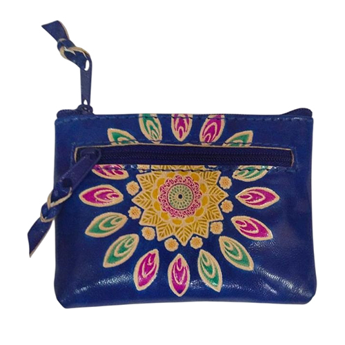 Oc208 Santiniketan Printed Leather Pouch - Color: Different Available