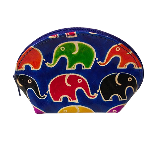 OC211 Santiniketan Elephant Shape Leather Pouch