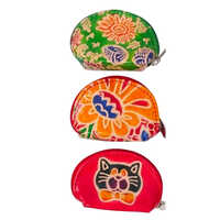 Leather Mini Coin Pouch - Color: Red