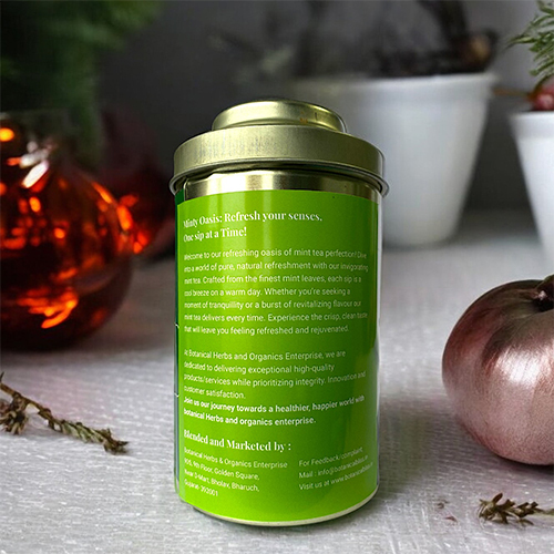 Mint Tea Extra - Loose Leaf Herbal Tea With Dried Mint Leaves, Light Green Brew, Strong Minty Aroma, Caffeine-free, 36 Months Shelf Life