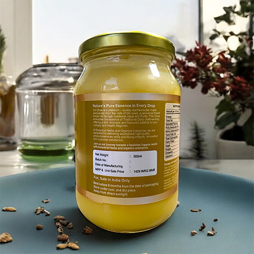 Gir Cow Organic Ghee - Color: Yellow