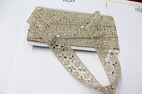 handwork lace & mirror & moti & stone