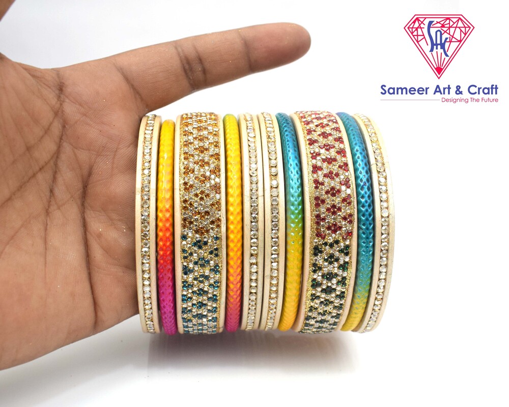 Handmade Design Ladies Fashion Multi Color Lac Bangle Set