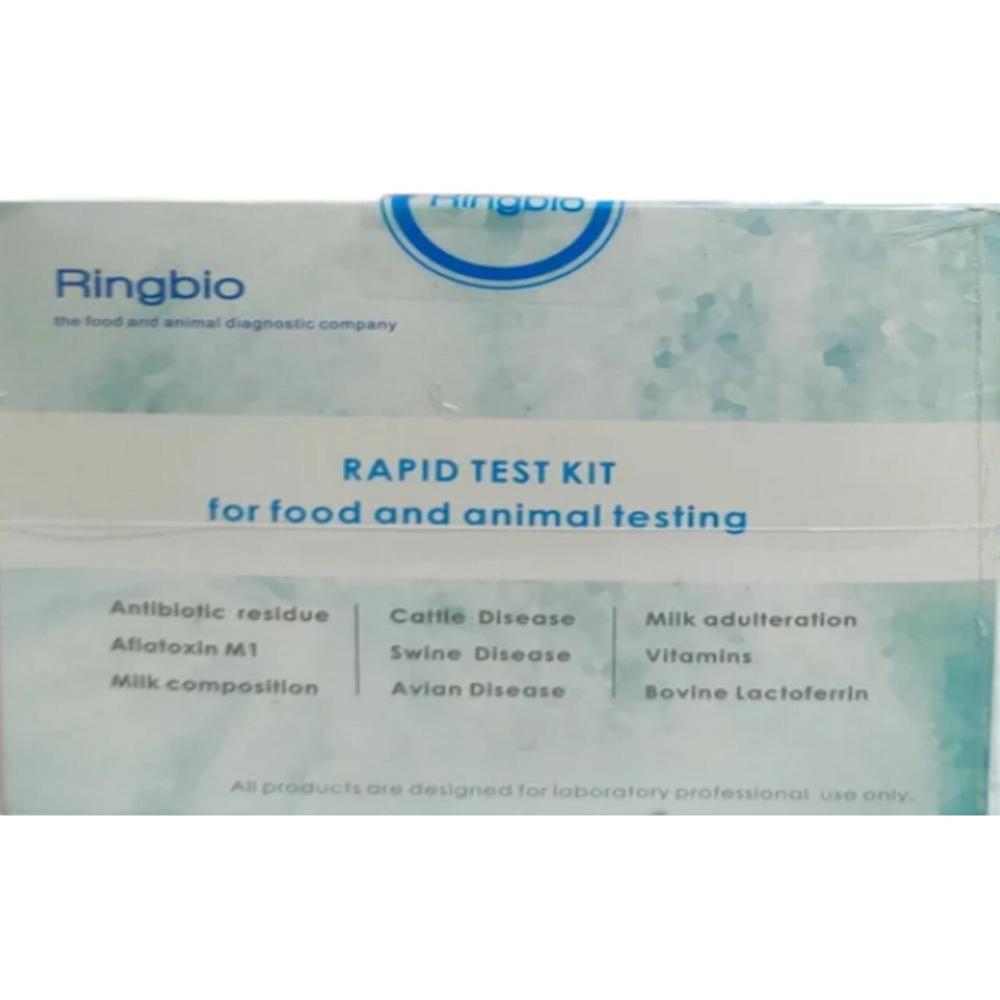 Ringbio Aflatoxin M1 Rapid Strip Test Kit - Color: White Blue