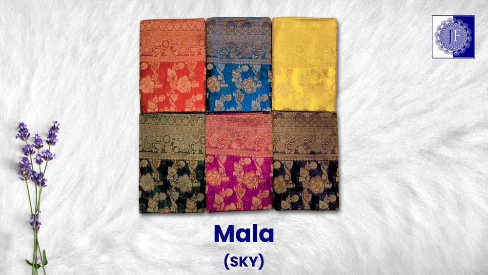 Mala Sky  Silk Saree - Color: 8 Color