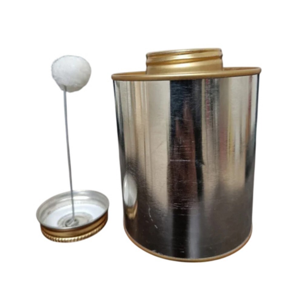 500 Ml Solvent Cement Brush In Tin Can - Color: Golden And Silver