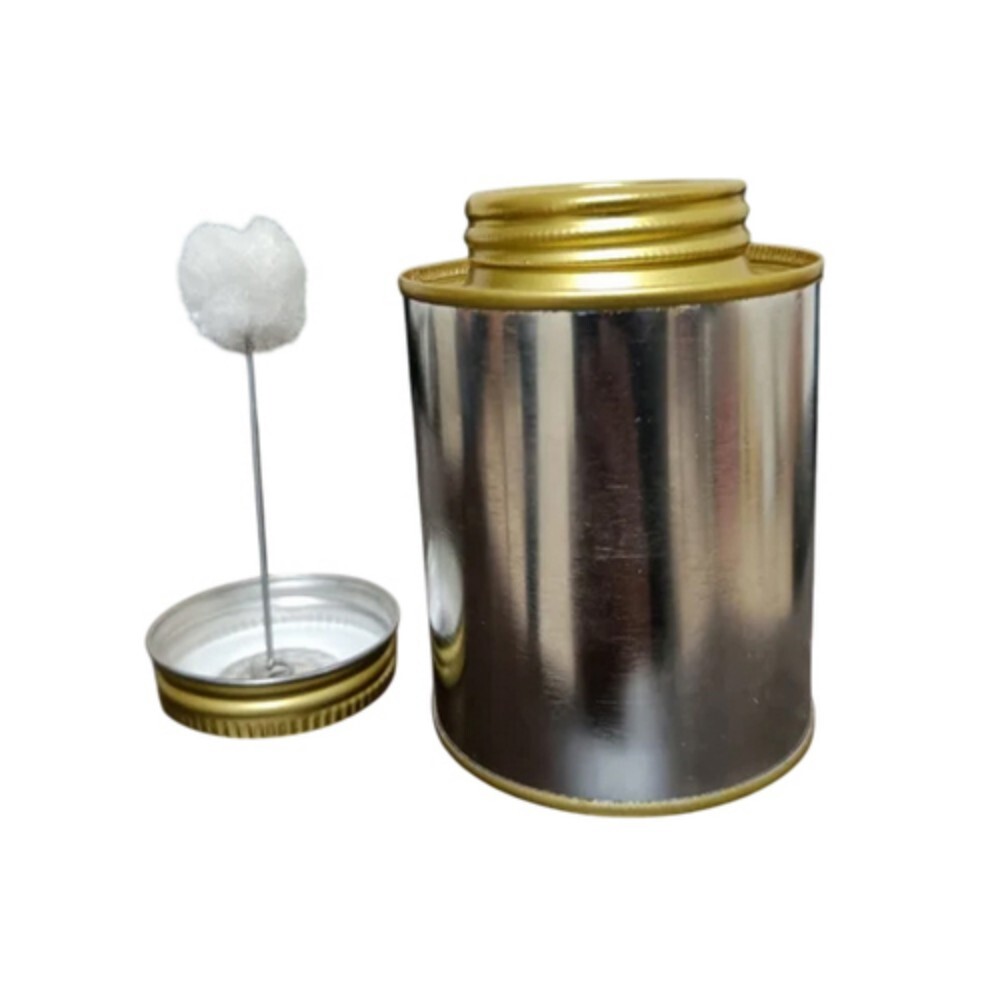250 Ml Solvent Cement Brush In Tin Can - Color: Golden And Silver