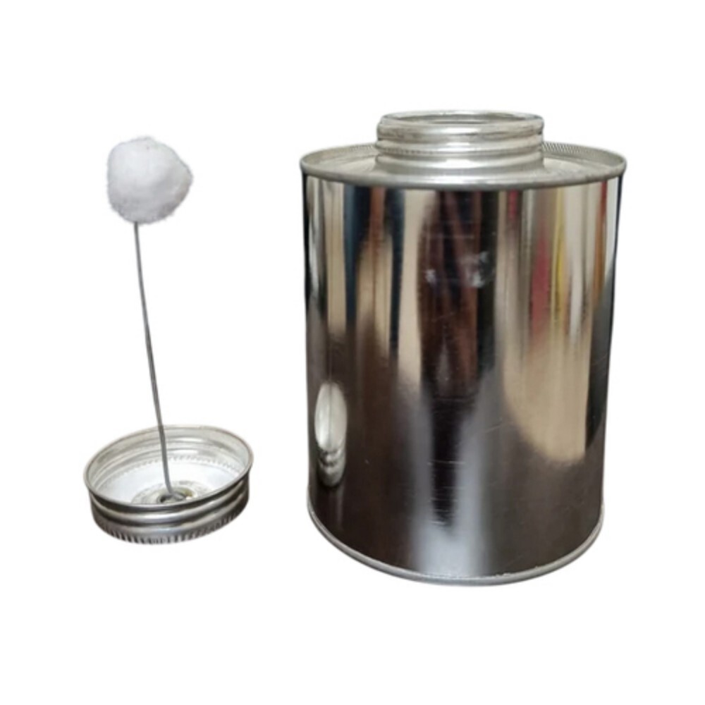 250 Ml Sliver Solvent Cement Brush In Tin Can - Color: Silver