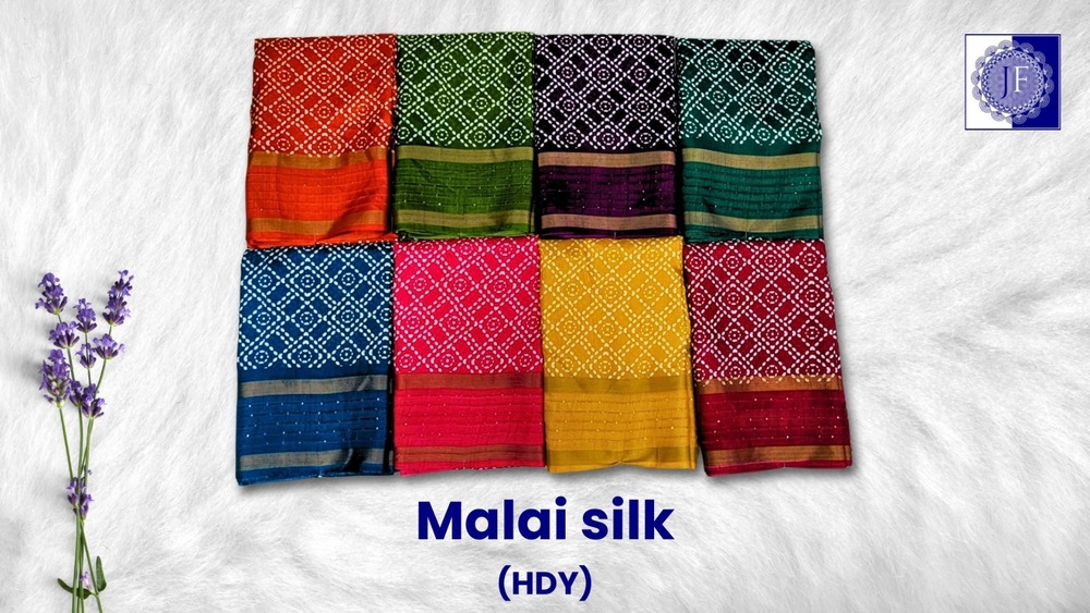 Malai Silk Saree - Color: Six Colour