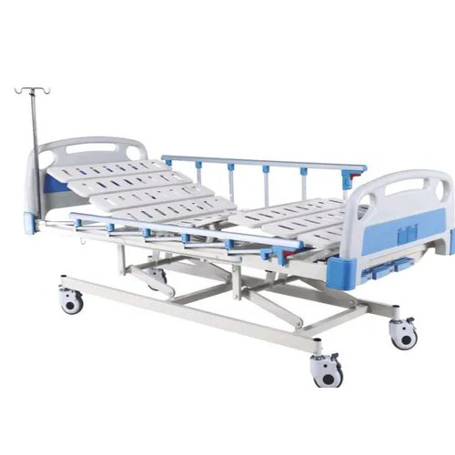 Manual 3 Function Cot (Back, Hip & Leg And Height Adjustable) - Color: White