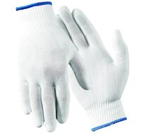 Nylon Knitted Gloves - Color: White