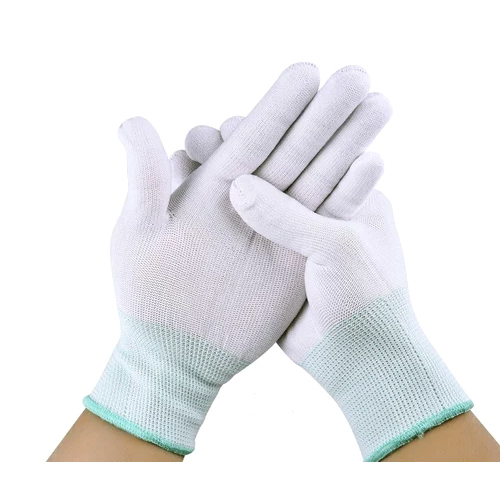 Seamless Knitted Gloves - Color: White