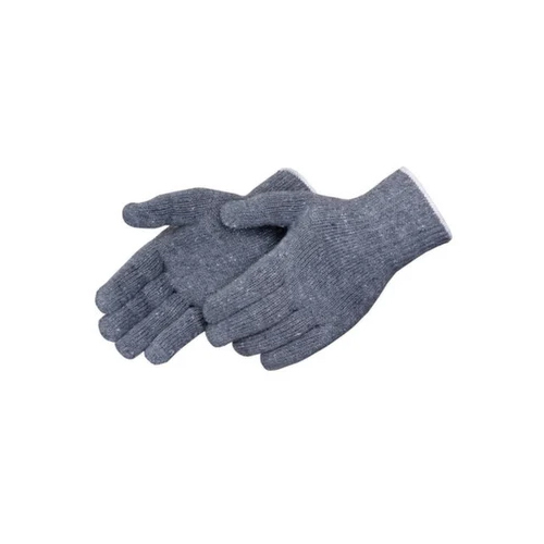 Poly Cotton Knitted Gloves - Color: Gray