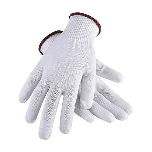 Polyester Knitted Hand Gloves - Color: White