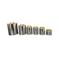 Solvent Cement Empty Tin Container - Color: Golden And Silver