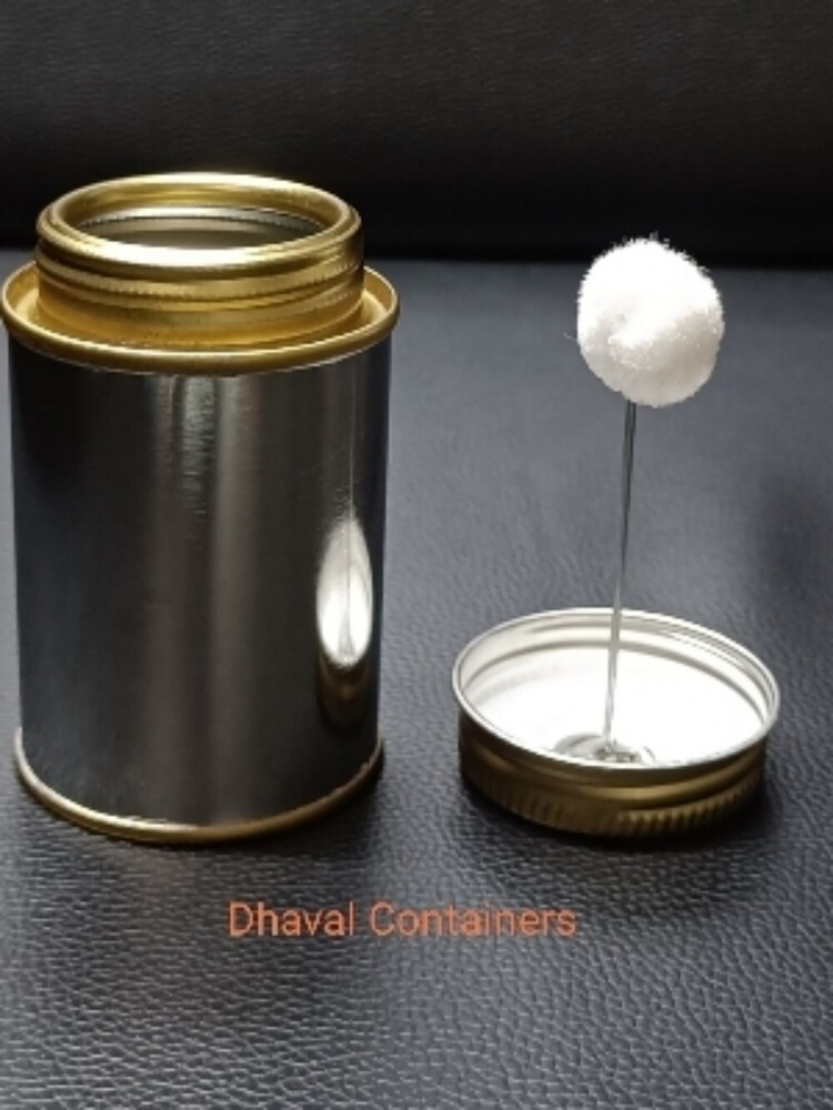 Brush In Can Tin For Solvent Cement - Color: Silver And Golden