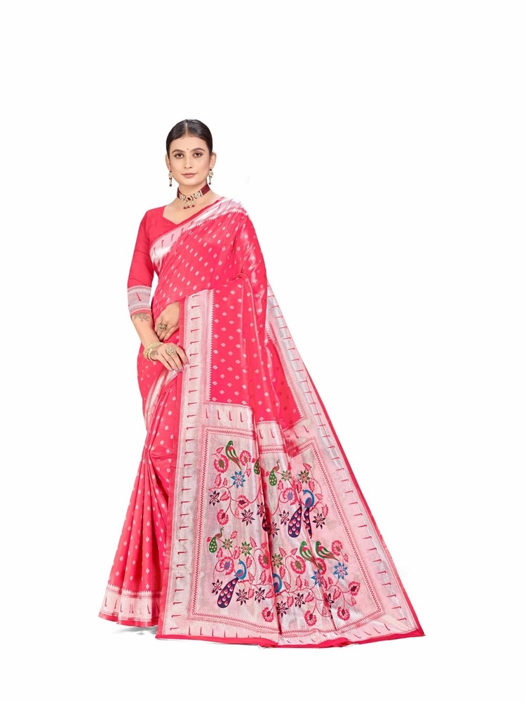 Silver Paithani Nky Saree - Color: Six Color