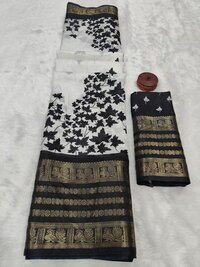 Pure Dola Silk - Color: White Black