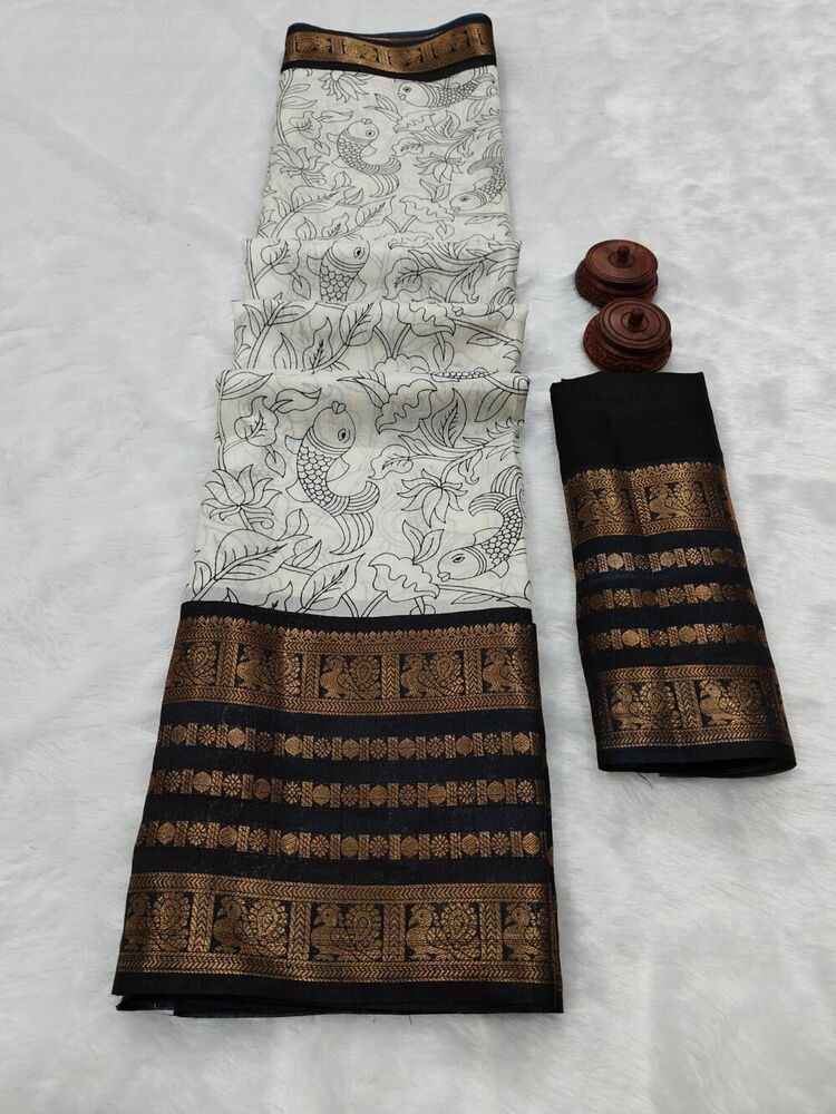 Pure Dola Silk - Color: White Black