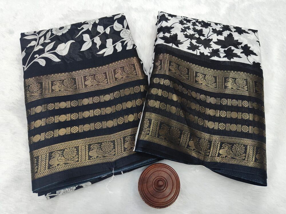 Pure Dola Silk - Color: White Black