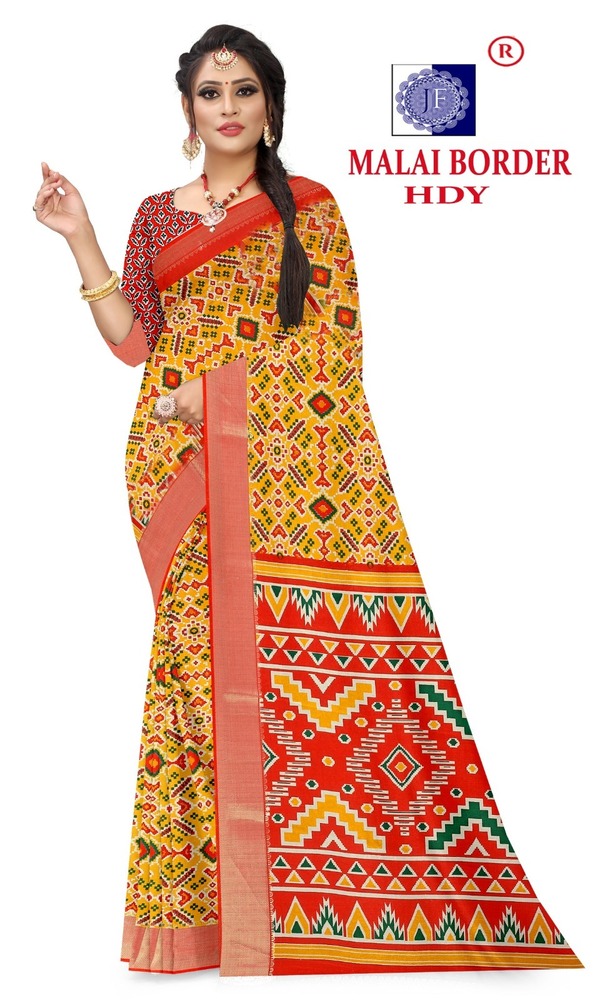 Malai Silk Saree - Color: Six Colour