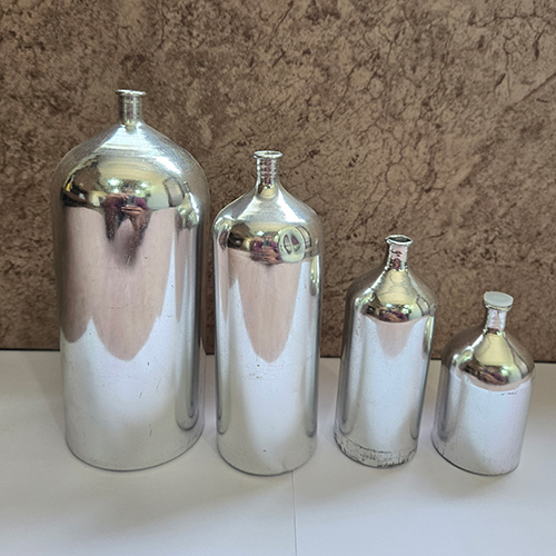 Aluminium Injection Shape Bottle - 100ml Silver, Anodized Finish | Leak-proof, Corrosion Resistant, Recyclable, Customizable