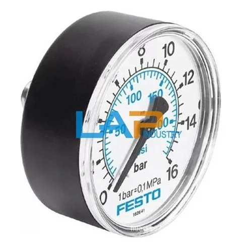 Festo Air Pressure Gauge - Color: Black