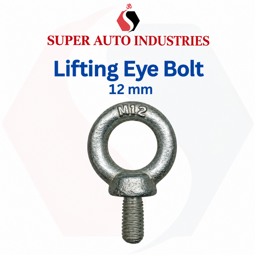 12 Mm Forged Eye Bolt - Color: Silver