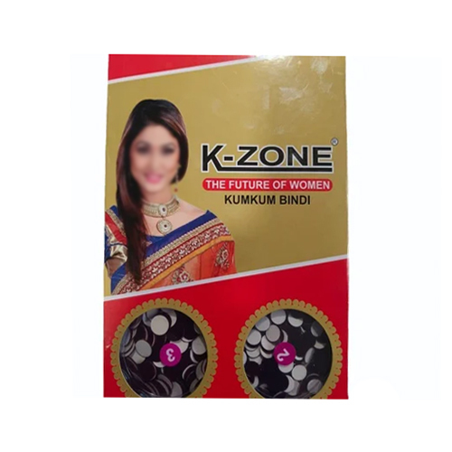 K-Zone Pride Round Bindi - Color: Maroon/White