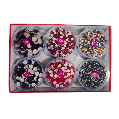 K-zone Pride Round Bindi - Color: Maroon/white