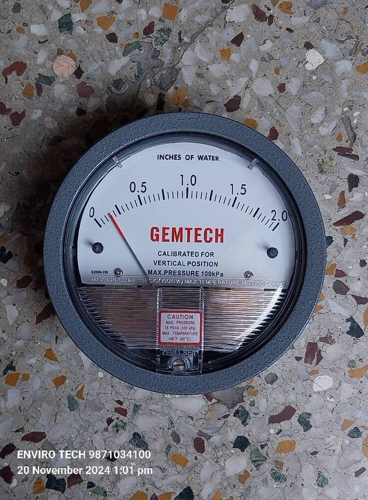 Gemtech Differential Pressure Gauge India From Hoodi Industrial Area Bangalore