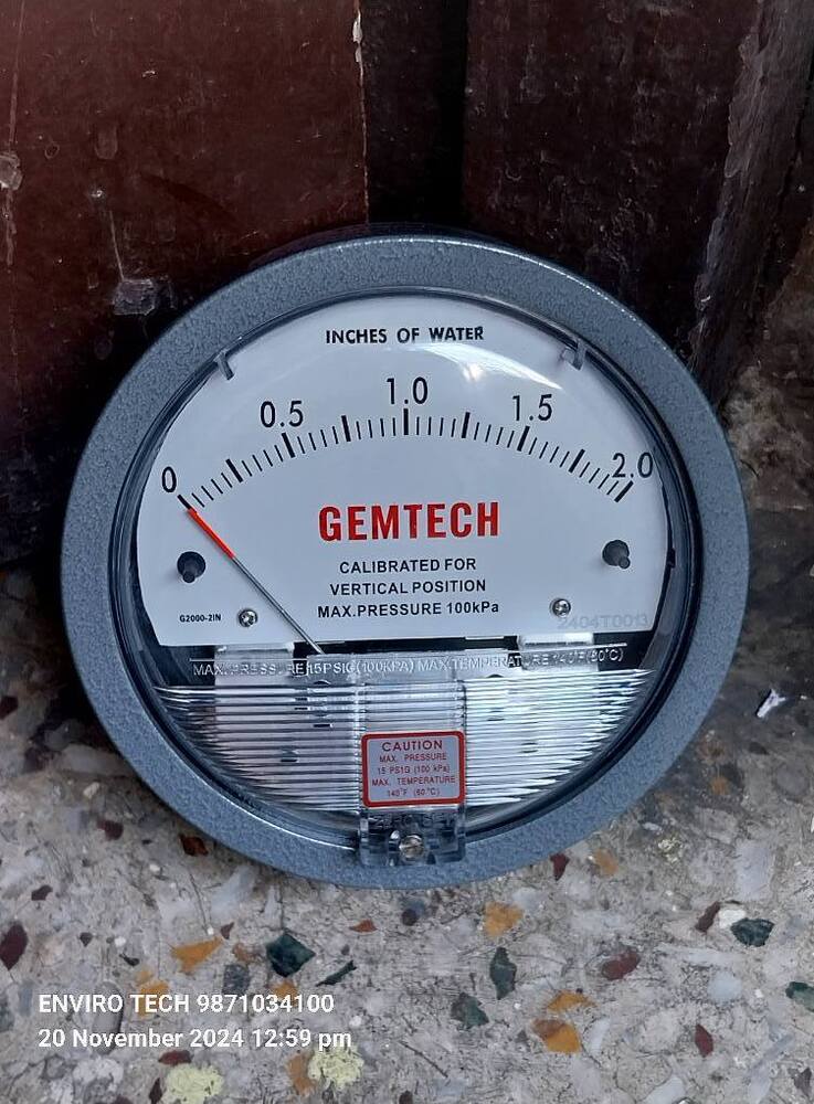 Gemtech Differential Pressure Gauge India From Hoodi Industrial Area Bangalore