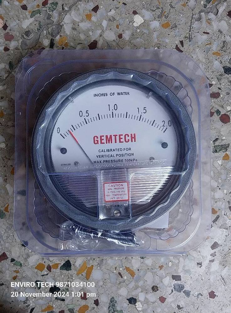 Gemtech Differential Pressure Gauge India From Hoodi Industrial Area Bangalore