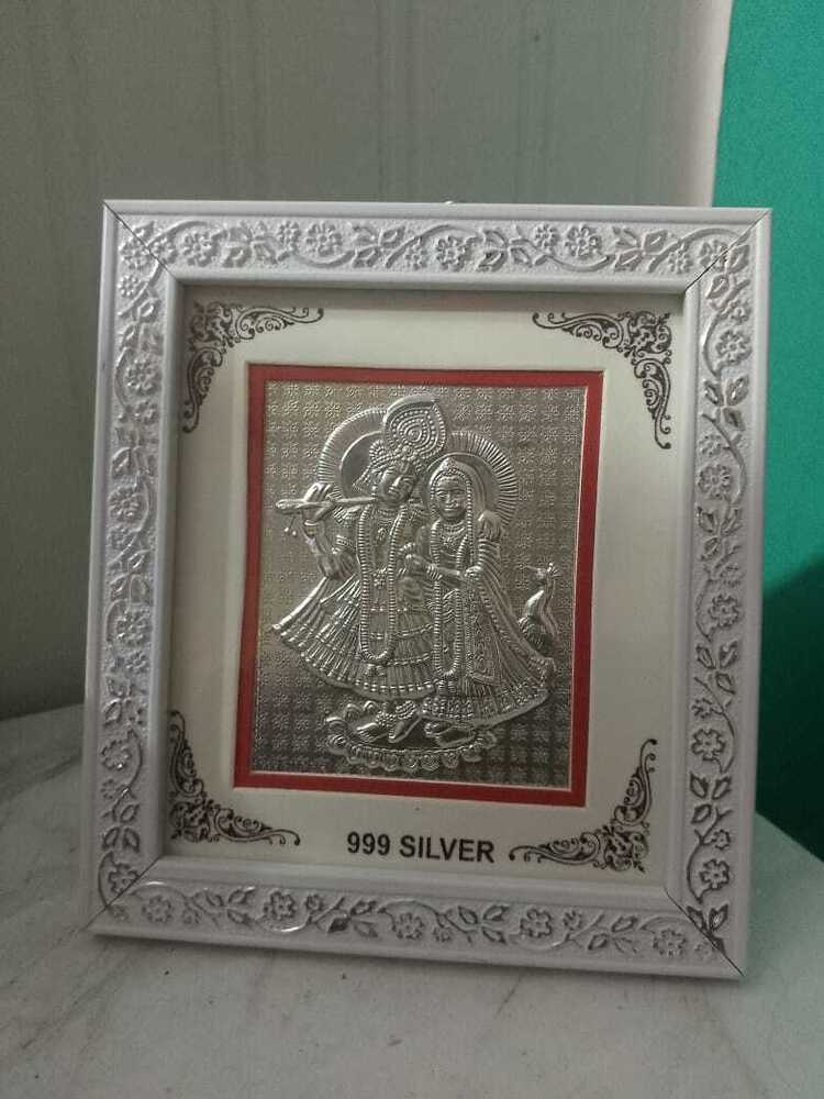 Radha krishna silver  photo frame