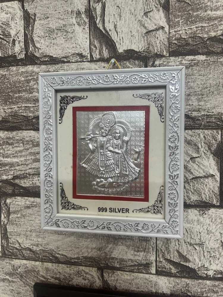 Radha krishna silver  photo frame