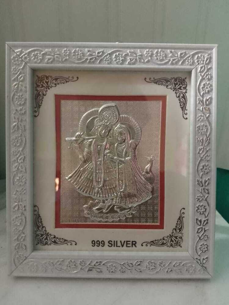 Radha krishna silver  photo frame