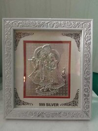 Radha krishna silver  photo frame