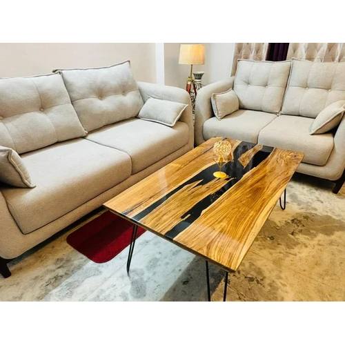 Wooden Epoxy Resin Center Table