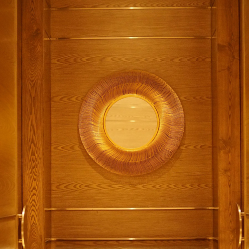 Golden Sun Mirror - Color: Brown