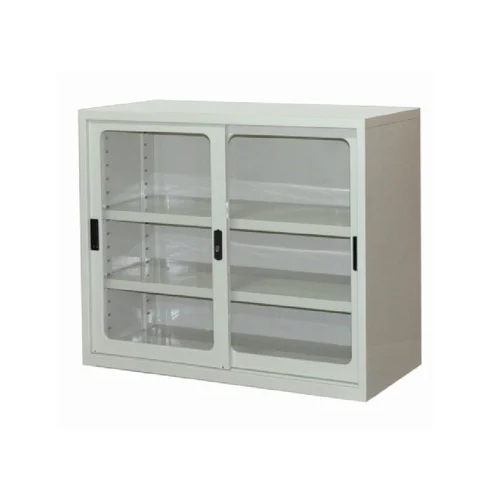 Small Mild Steel Storage Cabinet - Color: Cream Color