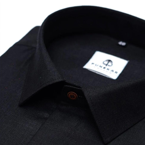 Mens Black Linen Shirt