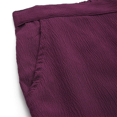 Polyester Fabric Maroon Womens Palazzos