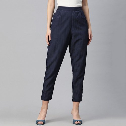 Polyester Fabric Blue Womens Palazzo
