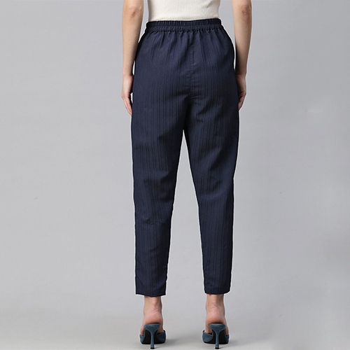 Polyester Fabric Blue Womens Palazzo